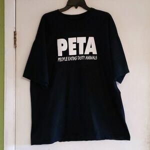 Black "PETA" T-shirt